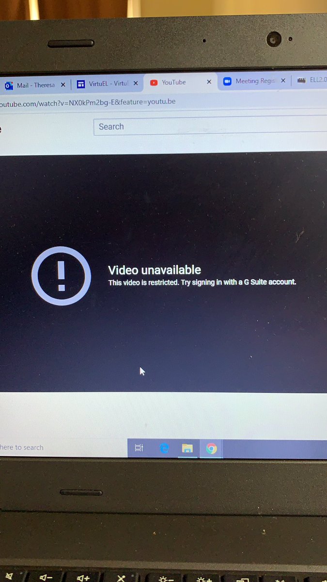 TkoenigP's tweet photo. #VirtuEL how come I keep getting this error to watch live sessions https://t.co/640LpwL7c2