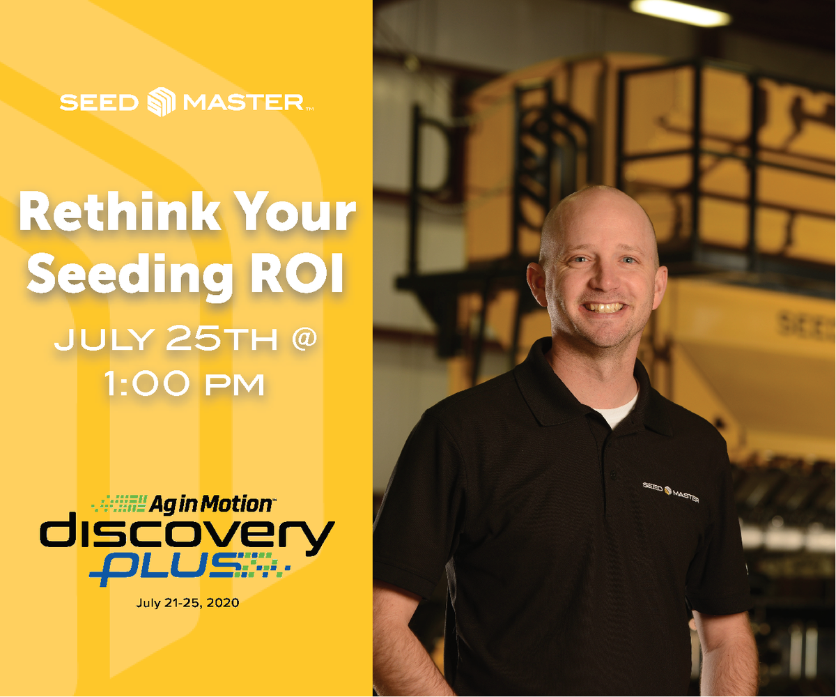 SeedMasterMfg's tweet photo. SIGN UP!

Join @AnthonyBiglieni SeedMaster's Director of Sales &amp; Product Support, as he digs deeper into "RETHINKING YOUR SEEDING ROI". #AIM20 https://t.co/KfylIKkQ9h