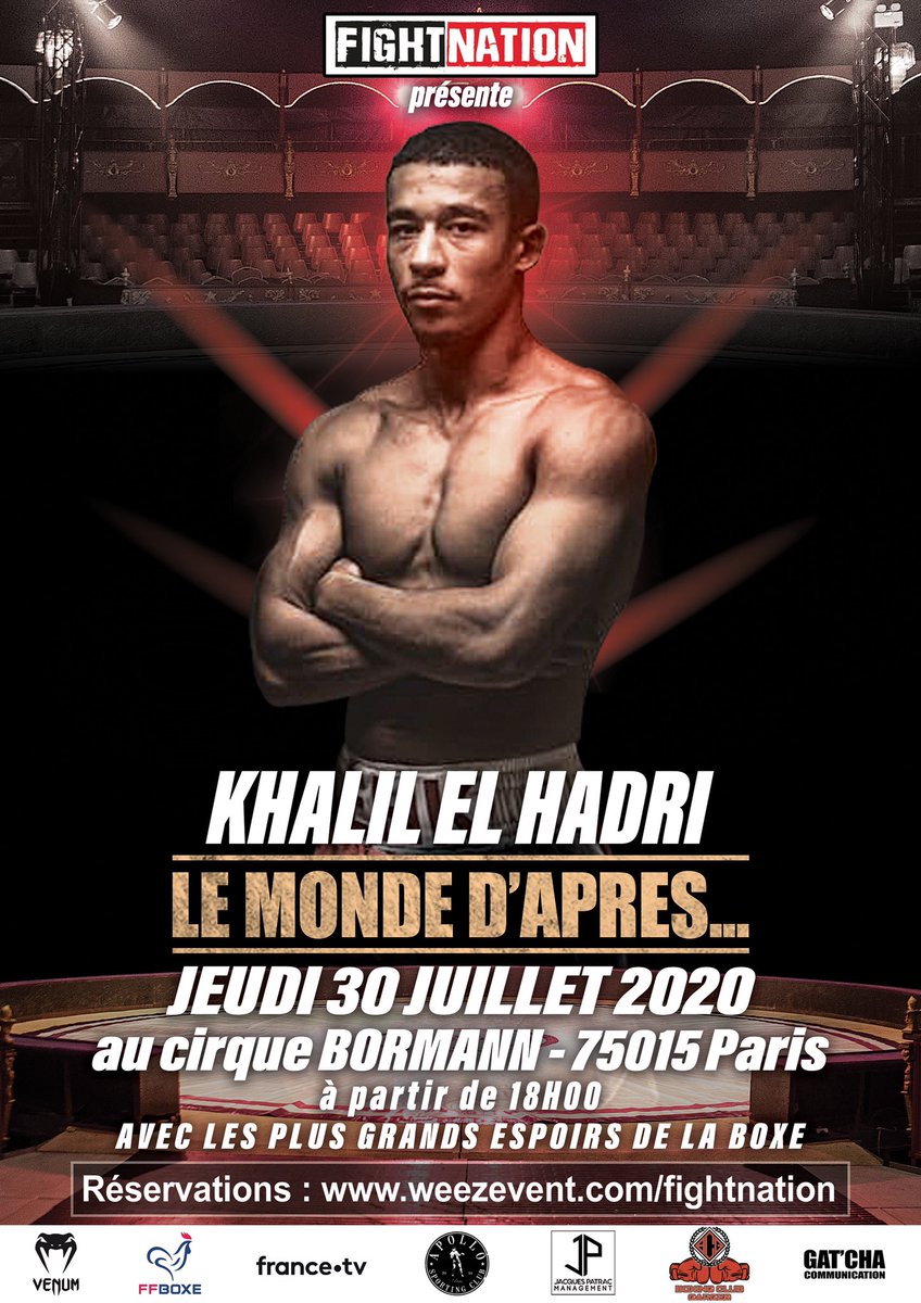 Arnaud_Romera's tweet photo. Les derniers à pouvoir reprendre une activité ...  les premiers à repartir au combat! 
Avec l’effort de tous, la boxe revient au cœur de l’actualité. 
1er évènement de sport podt-Covid dans une salle avec du public. 
Réservations : https://t.co/M6gPhQaSu0 @FF_Boxe @INSEP_PARIS https://t.co/NJw4EF0Gs2