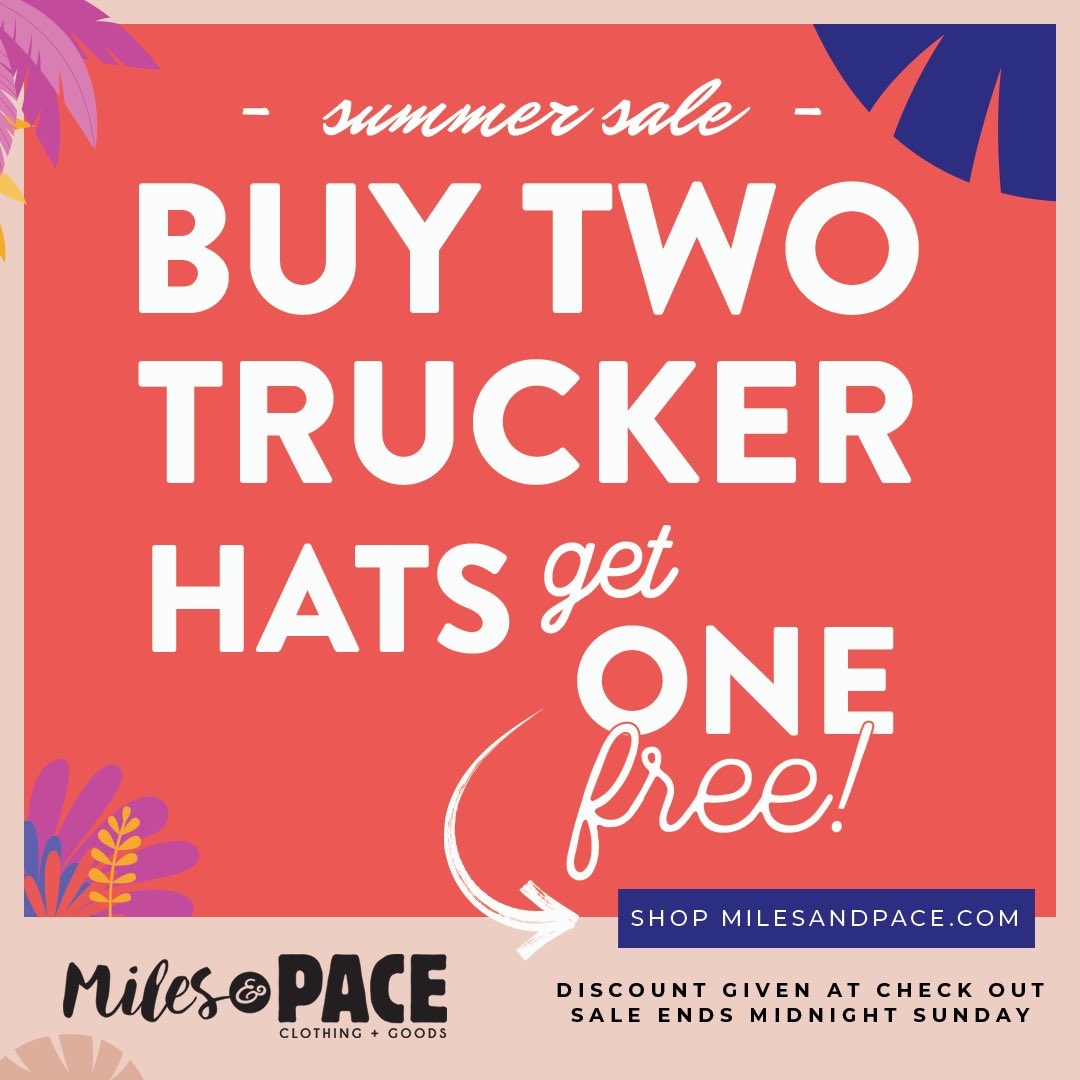 milesandpace's tweet photo. SHOP —> https://t.co/9fXA8jkkF4 

Buy Two, Get One F R E E on all trucker hats.

Discount applied at check out. 
#run #runner #runchat https://t.co/ksJK7FcJj0