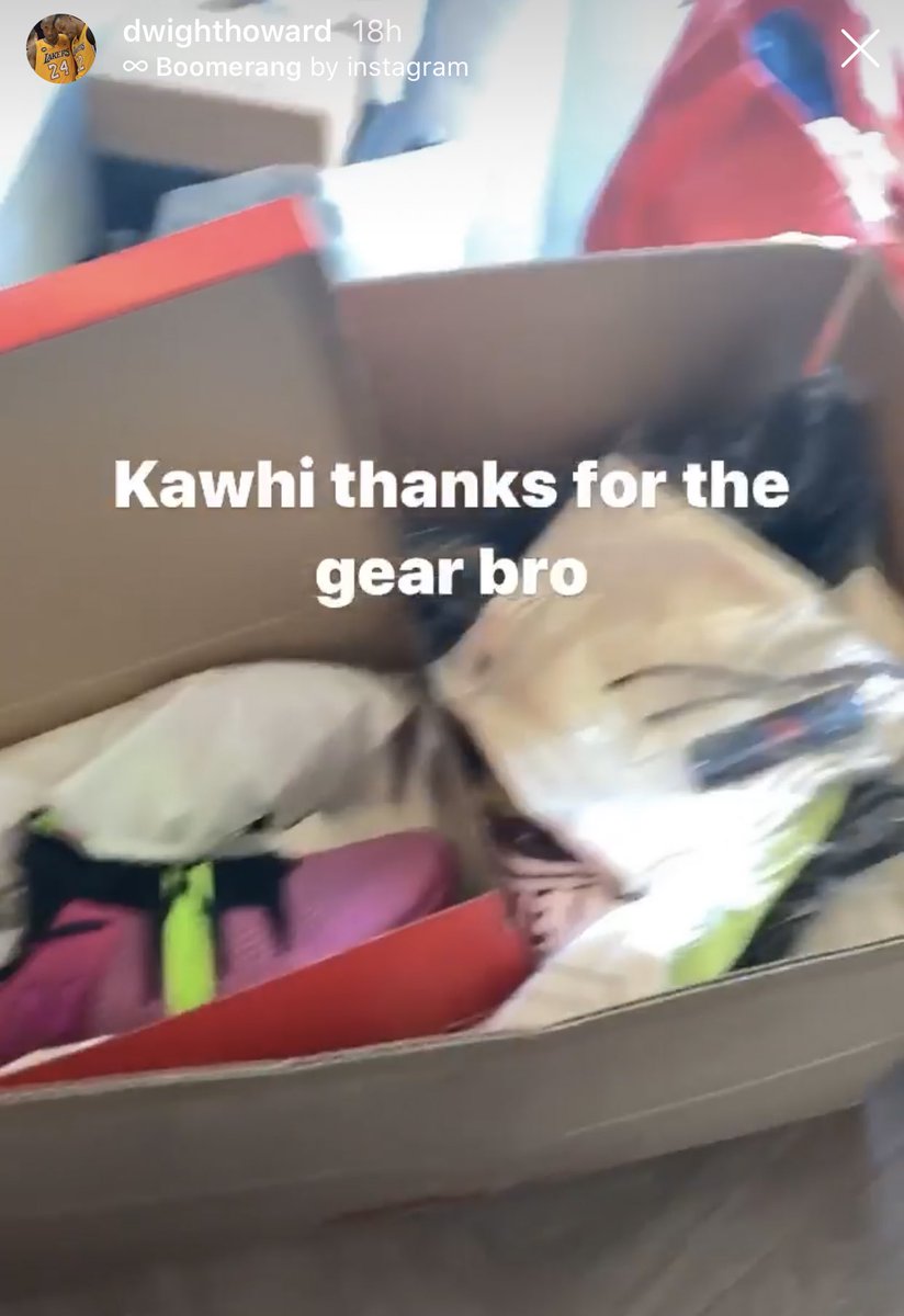 Kawhi sent Dwight some New Balance gear 