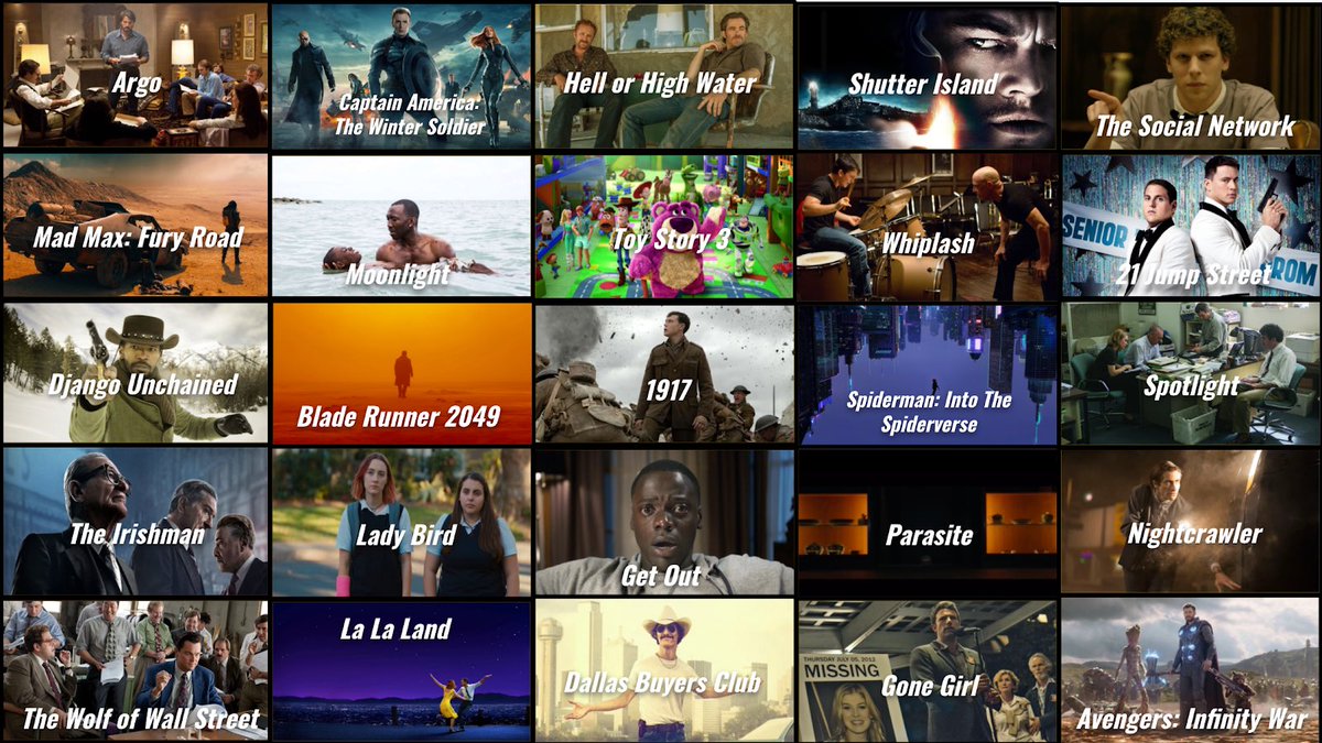 WBuzzin's tweet photo. These are our picks for the best 25 movies of the 2010s. Is there anything we missed, overrated, or got just right? Let us know! https://t.co/IdVnaQLrV1