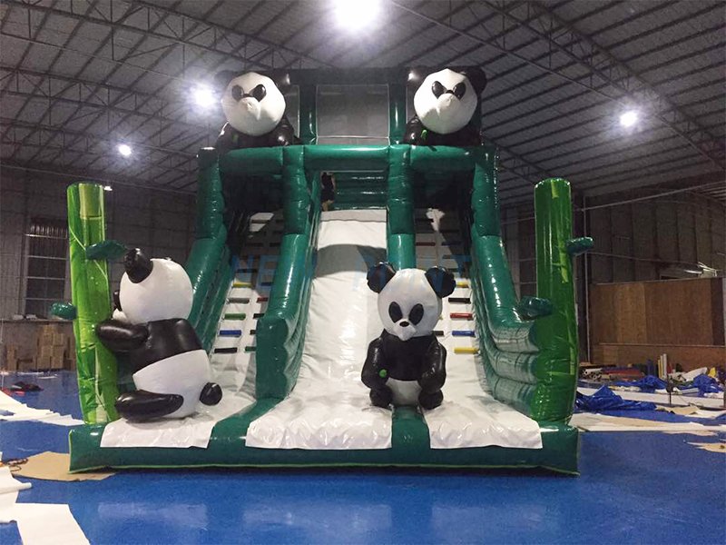 npinflatabletoy's tweet image. Buy Guangzhou New Point CE 0.55mm PVC Chinese Panda inflatable slide for kids, you will enjoy commercial inflatable slide once and for all. #commercialinflatableslide #biginflatableslide