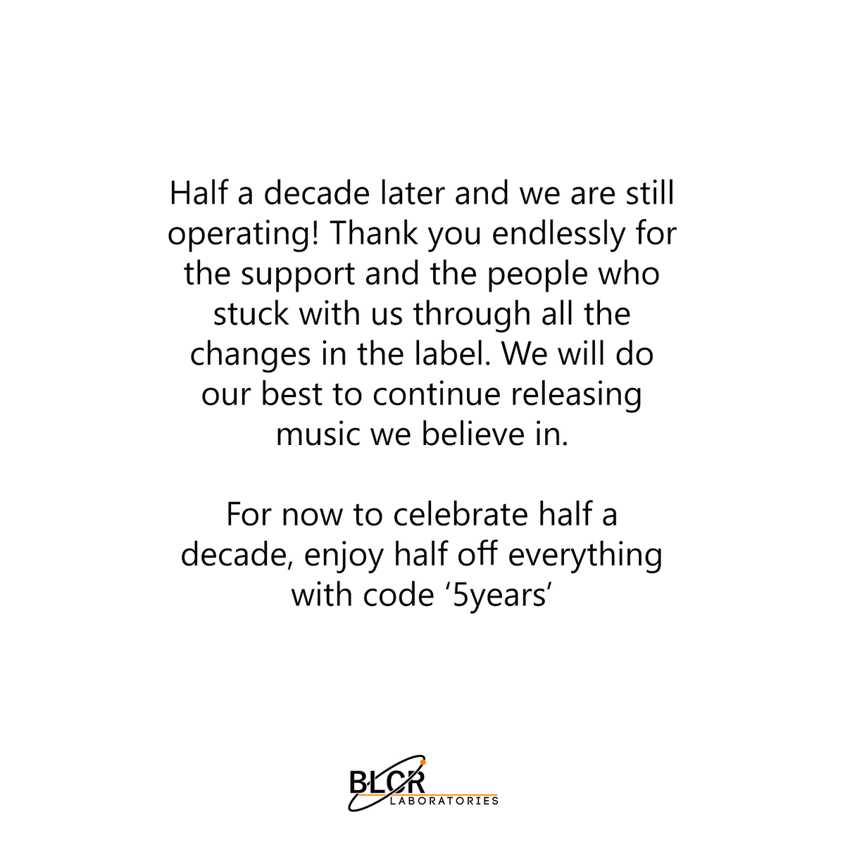 BLCR_Labs's tweet photo. Thank you for 5 years,
For now you can celebrate with 50% off with code '5years' on https://t.co/MKSoCrTOUr

new music soon <3 https://t.co/WndfvcY75O