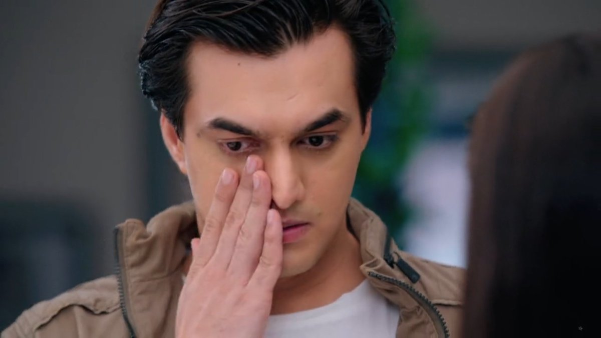 He enters the house bearing great news,But she knows there's more to the truth.In front of her, the pain he's kept to himself,Falls as a tear & confirms her suspicions too.When she confronts him suspecting something to be wrong,a lone tear almost betrays him. #yrkkh  #kaira