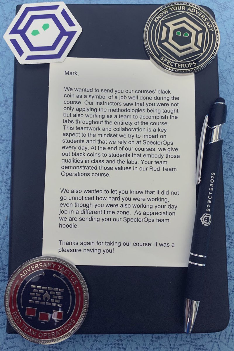 Iansecretario_'s tweet photo. One of my happiest moments in infosec is during the Adversary Tactics : Red team Operations class taught by @its_a_feature_ @harmj0y @matterpreter. @SpecterOps is too awesome!!! This will be a thread why this training is the best!
Thank you @NorthSec_io for the opportunity! https://t.co/L7C28o5BHB