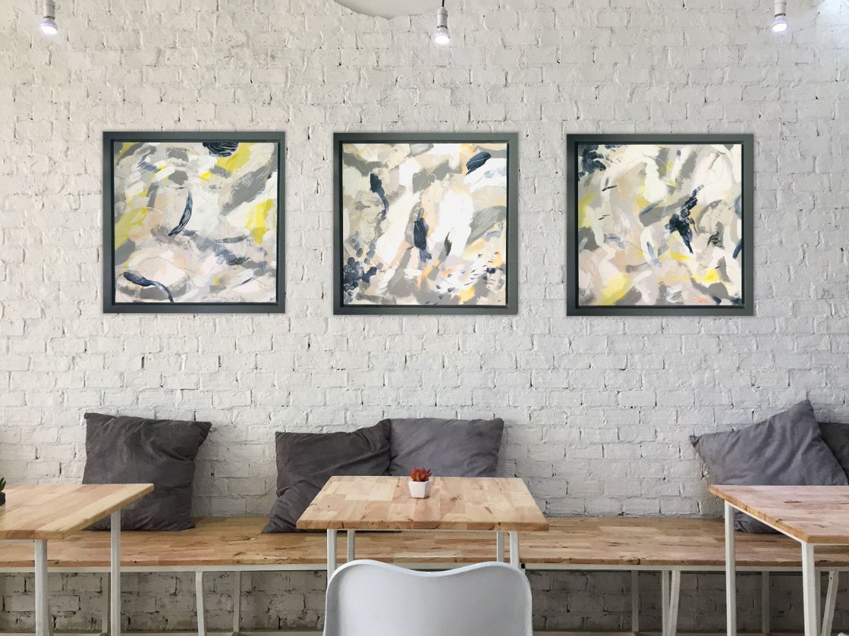 jojo_siebs's tweet photo. Want some art? My hope is to find a home for at least one of my posted triptych sets by the end of the weekend. Shop here: https://t.co/kdP86ujKoi https://t.co/0HMddADKQw