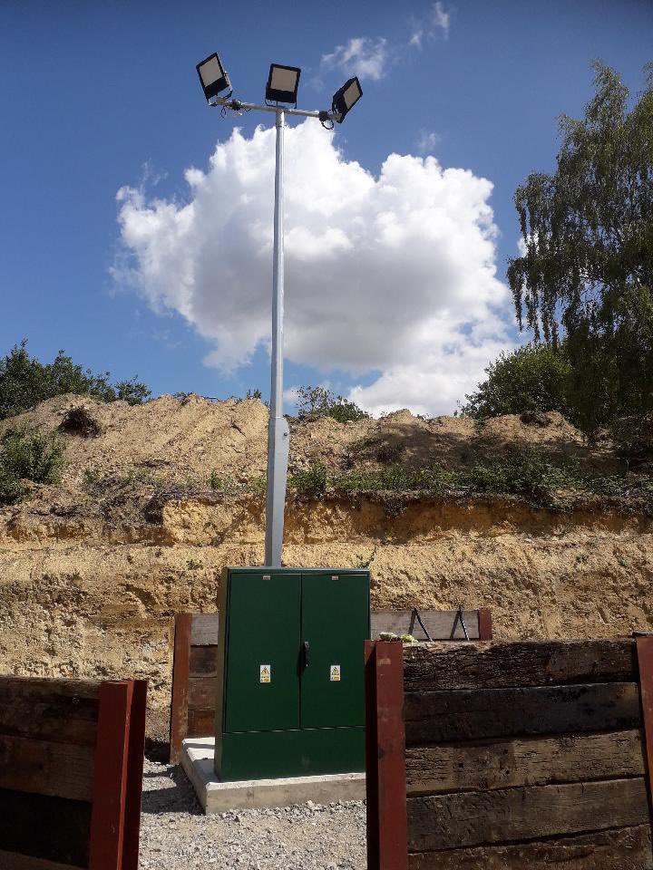 New power supply, GRP weatherproof enclosure, 6m lighting column &amp; LED lighting + controls installed. Ph2 will see car park walkway bollards installed once car park phase has been completed ✅ #electrical #civils #trustmande #trustfm #rail #complete