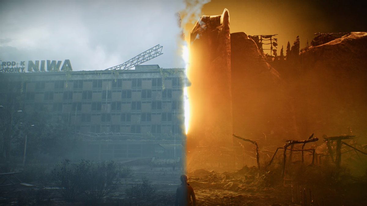 Des annonces #XboxSeriesX, #TheMedium est le jeu qui peut définir l'avenir. 
Puissance NextGen oblige, il peut calculer 2 environnements simultanéments, dans lesquels vous semblez pouvoir switcher.
J'pense que la nouvelle technologie va débloquer certaines idées de Gamedesign.🥳