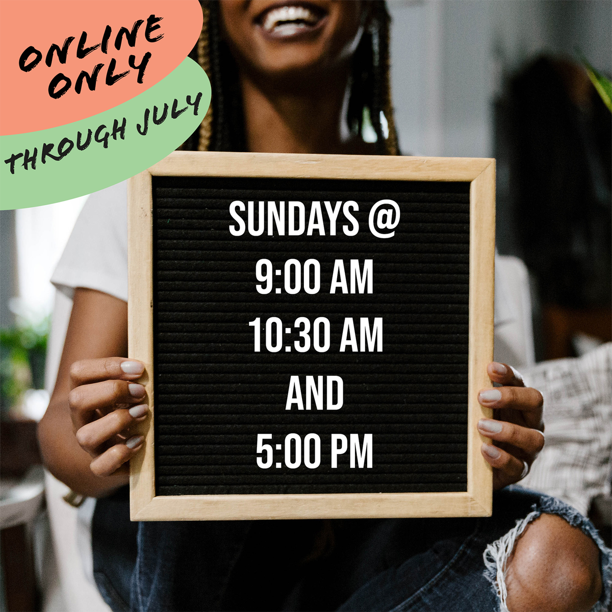 Family and friends, We will be continuing our Sunday services online ONLY through July. Please stay safe and well and join us Sundays at bayarea.church/live or on Facebook or Youtube at 9am, 10:30am or 5pm.