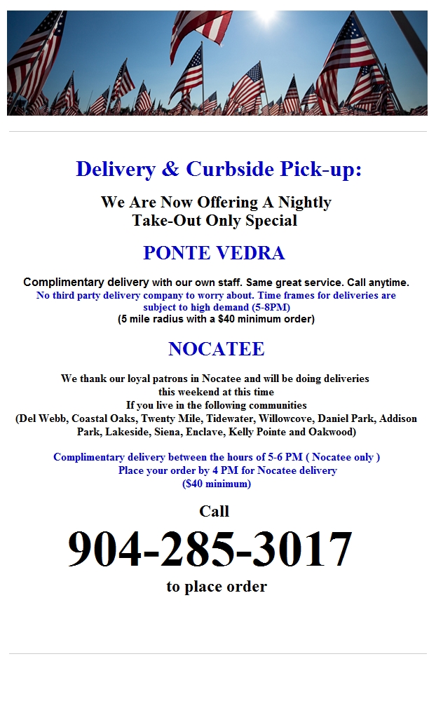 July 25th Menu - Complimentary Delivery bit.ly/3jHTs74