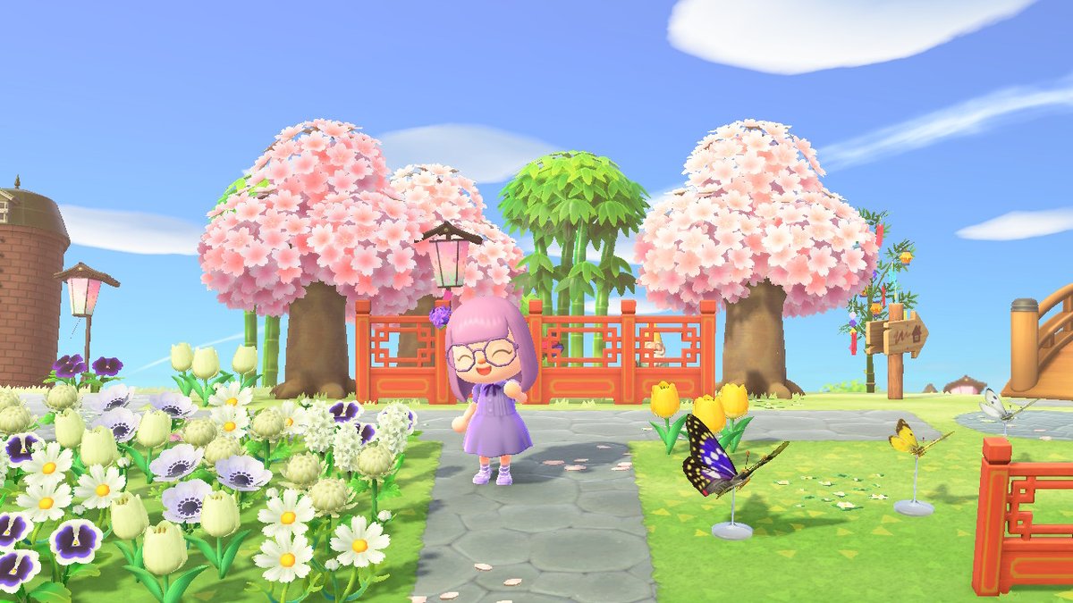 catsalami's tweet photo. i wish you could just plant cherry blossoms bc look #AnimalCrossing #ACNH #NintendoSwitch https://t.co/V23JsCYfWv