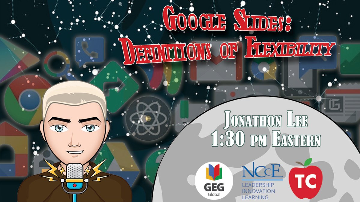 TeacherCast's tweet photo. Do you think #GoogleSlides is just for presentations? Learn how you can kick your #SlideDecks up a notch when @jleeTechPercent goes #BeyondTheBootcamp LIVE at 1:30 Eastern today! | https://t.co/TWOEq8dpQZ | @GlobalGEG @GoogleForEdu @NCCE_EdTech https://t.co/wxAMh51YHL