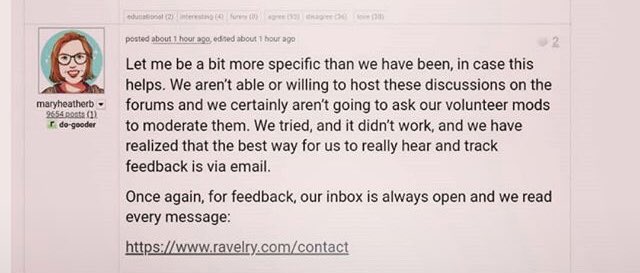 A lesson in ableism courtesy of Ravelry. I will break this down in the following thread....... #RavelryAccessibility