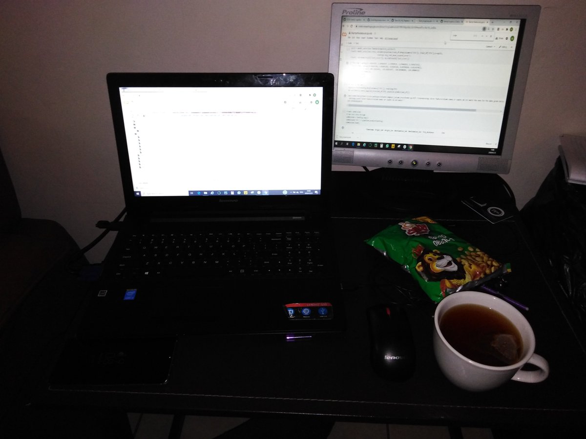 TheeFirstLaidee's tweet photo. 9 hours straight of coding. Made it to number 11 of 203 🕺🏿💃🏿🤸🏿‍♂️🔥

@ZindiAfrica 

#Hackathon
#ZindiHack
#Coding
#100DaysOfCode
#DataSciences
#MachineLearning
#LockdownLab
#WomenThatCode
#GirlsThatCode https://t.co/H9hg3t55j5
