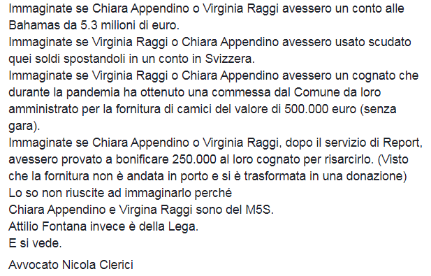 lvoir's tweet photo. Immaginate se Chiara Appendino o Virginia Raggi avessero un conto alle Bahamas da 5.3 milioni di euro. https://t.co/MMSlDcv0BR