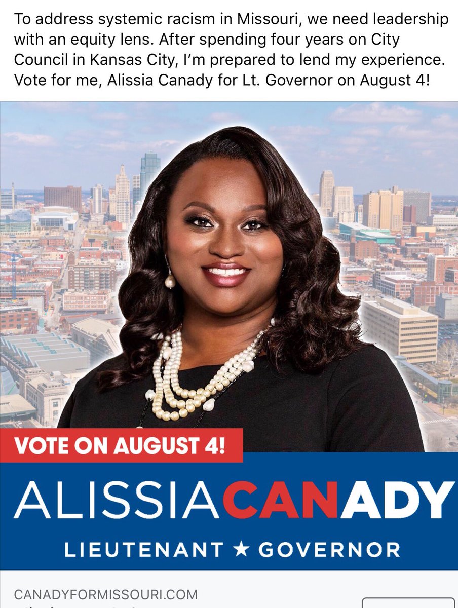 alissiacanady's tweet photo. Countdown begins 10 Days until the Primary election. Have you verified your voting location? Know what issues & candidates are on your ballot before you go! #InformedVoting #VoteCanady #LtGov #MoDems #KansasCity #Essence #BlackWomenLead #BlueWave2020 https://t.co/Qlbcqy684o