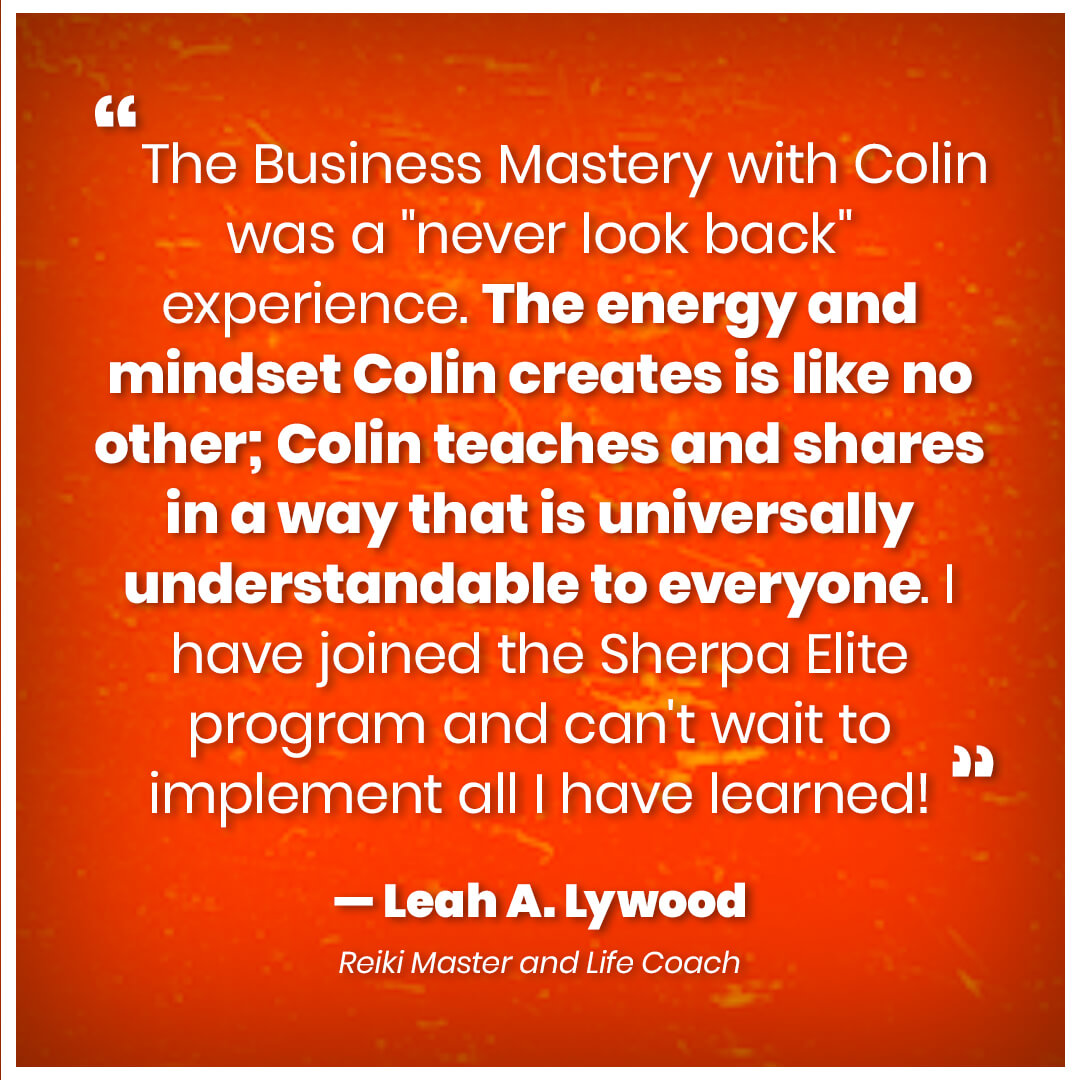 Our students can't get enough of Colin Sprake and his wealth of wisdom, especially when it comes to helping your business succeed.
•
#Review #Testimonial #CustomerAppreciation #MYM #MakeYourMark #ColinSprake #ThankSprake #BusinessSherpa #BusinessExcellence #BusinessMastery
