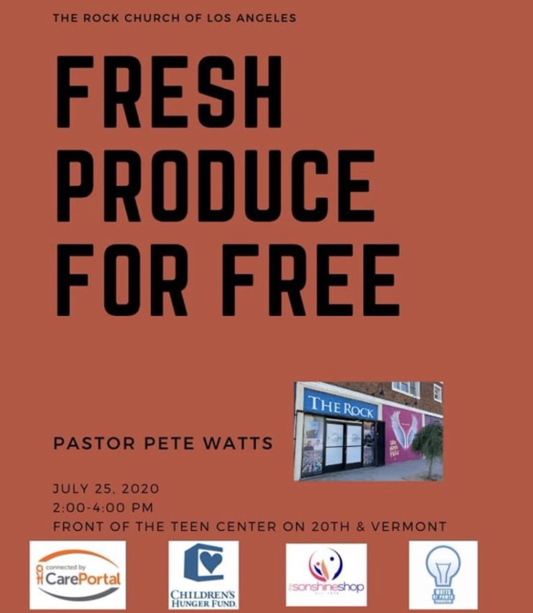 KeaversVoice's tweet image. TODAY from 2-4pm is our #RockdaBlock fresh produce food giveaway and corner concert. All are welcome. Creatives out of work. Families in need. The Rock Church is serving our community. Don’t miss it. *drive thru service available #rockchurchoflosnageles