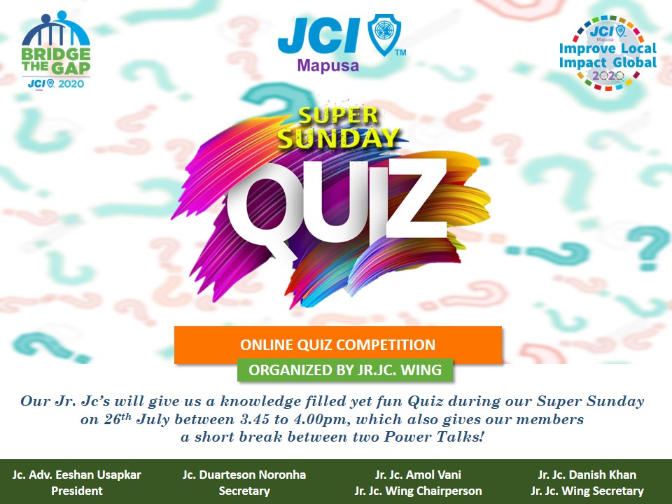 JciMapusa's tweet photo. JCI Mapusa Super Sunday with lots of Knowledge and Fun ! 
Click on the link below to join us Tomorrow 
https://t.co/JiMY5UTsag https://t.co/ZITCRiCPYH