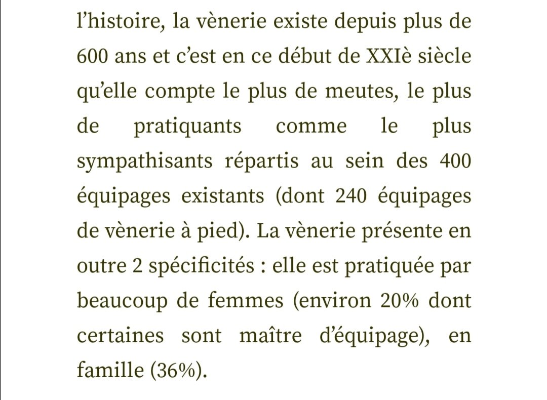 D'ailleurs il n'y a jamais eu autant de  #chasseurs /chasseresses pratiquant la vènerie qu'au XXI éme siècles