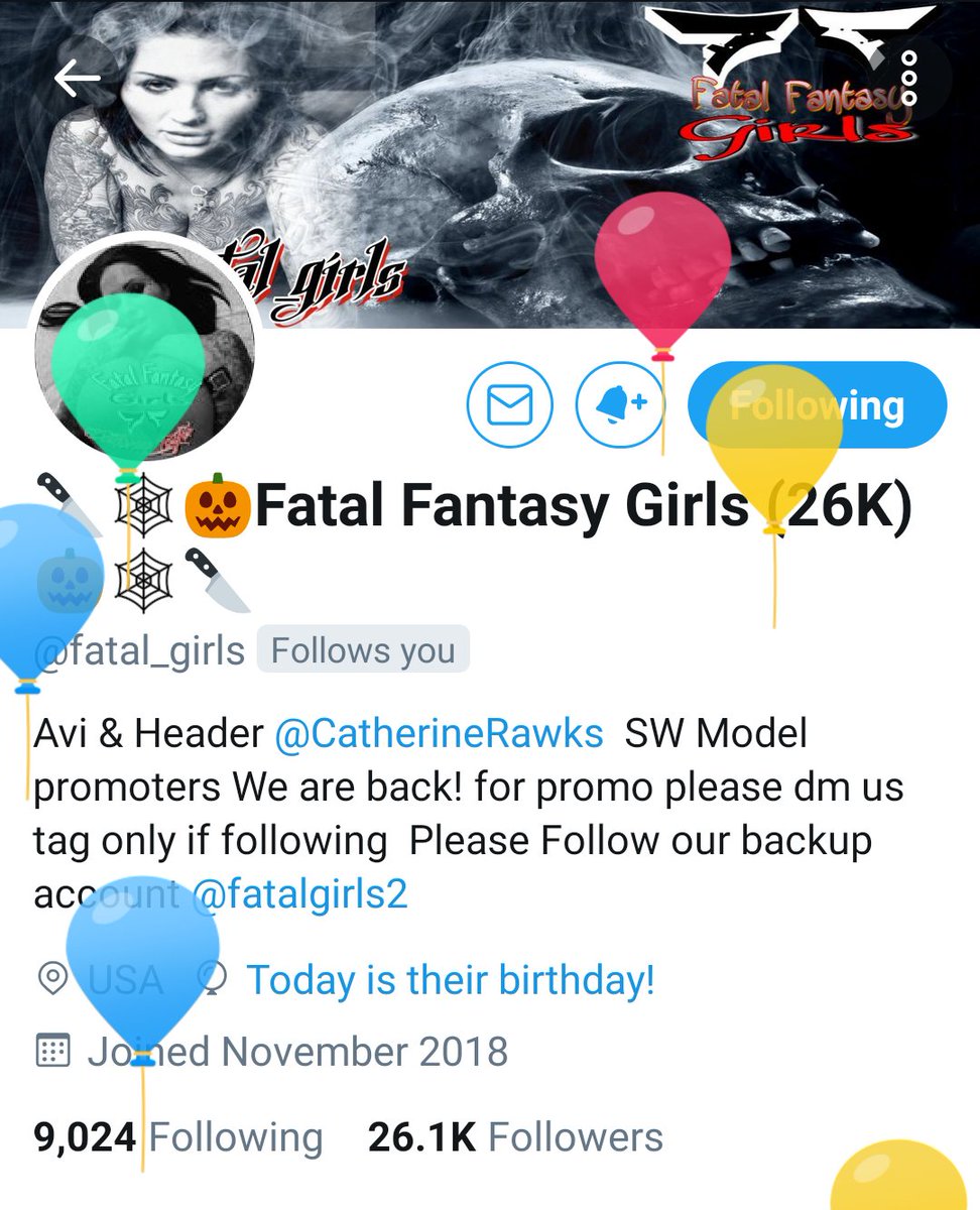 pennysfootporn's tweet photo. Happy Birthday 🎈#Follow🎈
🎃🕸️ @fatal_girls 🕸️🎃
Back up account 👉 @FatalGirls2 https://t.co/VqgOorcmWA