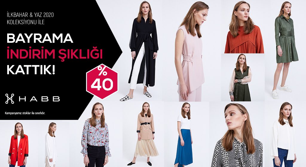 HabbConcept's tweet photo. Bayram neşenize, İNDİRİM şıklığı kattık! 🥰🎀

Birbirinden özel #HABB koleksiyonu ürünleri %40 indirimle sizleri bekliyor. 🤩💖

🛒👉 https://t.co/JFLPgqUQp5 https://t.co/AxvOyC6zIG
