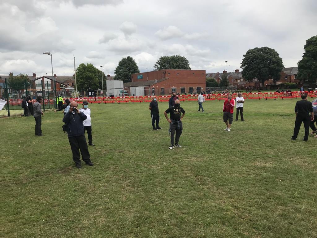 FaTbOy777's tweet photo. Passionate local community of Belgrave turn out the hear about  path they knew nothing about!?? (Social distancing implemented) #OurBelgrave @ClaudiaWebbe @CityMayorLeic @Leicester_News @BBCLeicester https://t.co/HPTXKOV4Eh https://t.co/VWtXI10kyC