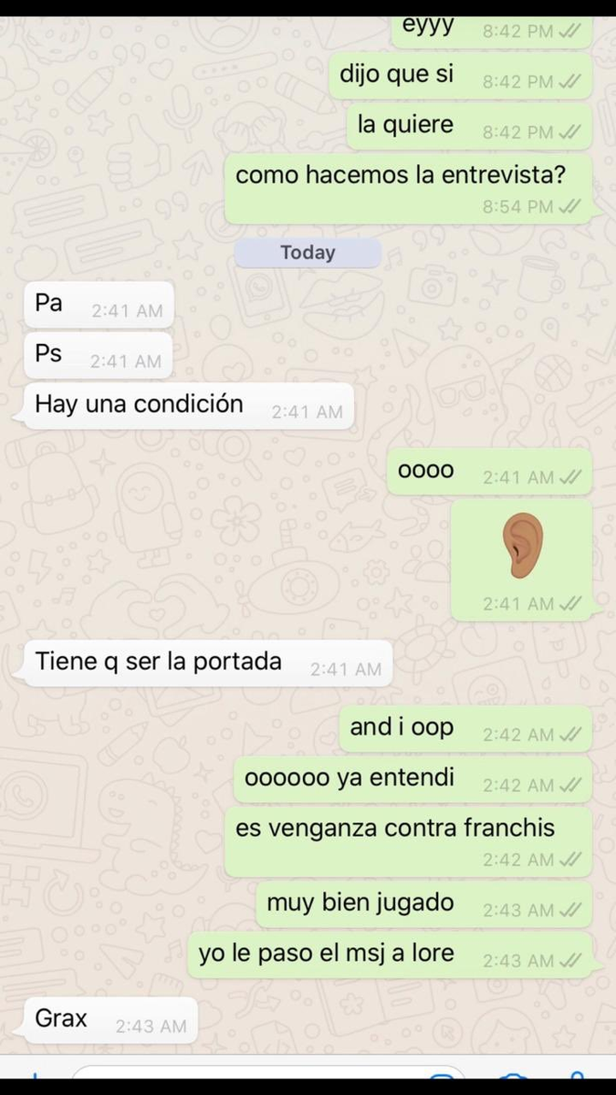 franchishabbo's tweet photo. Muchos no lo saben pero ella intentó sabotear la portada de @ESVobbe ofreciendo la exclusiva de su TIMO a cambio de ser la portada con la finalidad de quitarme protagonismo. Los valores de la editorial no coinciden con los de esta Señora por lo cual su entrevista quedo ÚLTIMA. https://t.co/o1A0xsIiP1