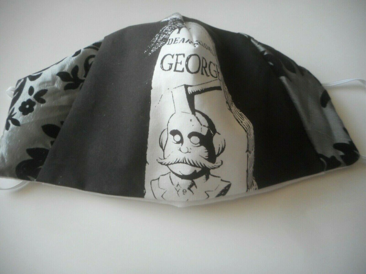 PrettyElegance's tweet photo. Makings of George Haunted Mansion face mask from official Disneyland cotton napkin. 
https://t.co/iZa1bQQyRI
#hauntedmansion #facemask #disneyland #disney #disneyfacemask #georgefacemask https://t.co/qJzYw0tklo