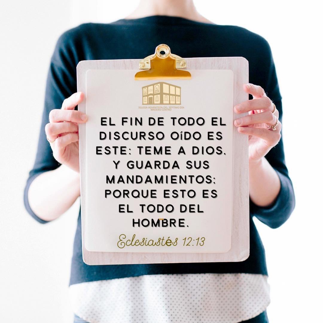adventistasmad's tweet photo. ¡Entérate!
El fin de todo discurso 
#AdvetistasDeMadero #TemeADios #GuardaLosMandamientos https://t.co/XiSIjqN5eS