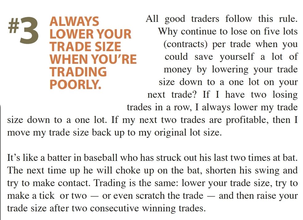  #tradingtips  #tradingrules Lower Size if doing poorly