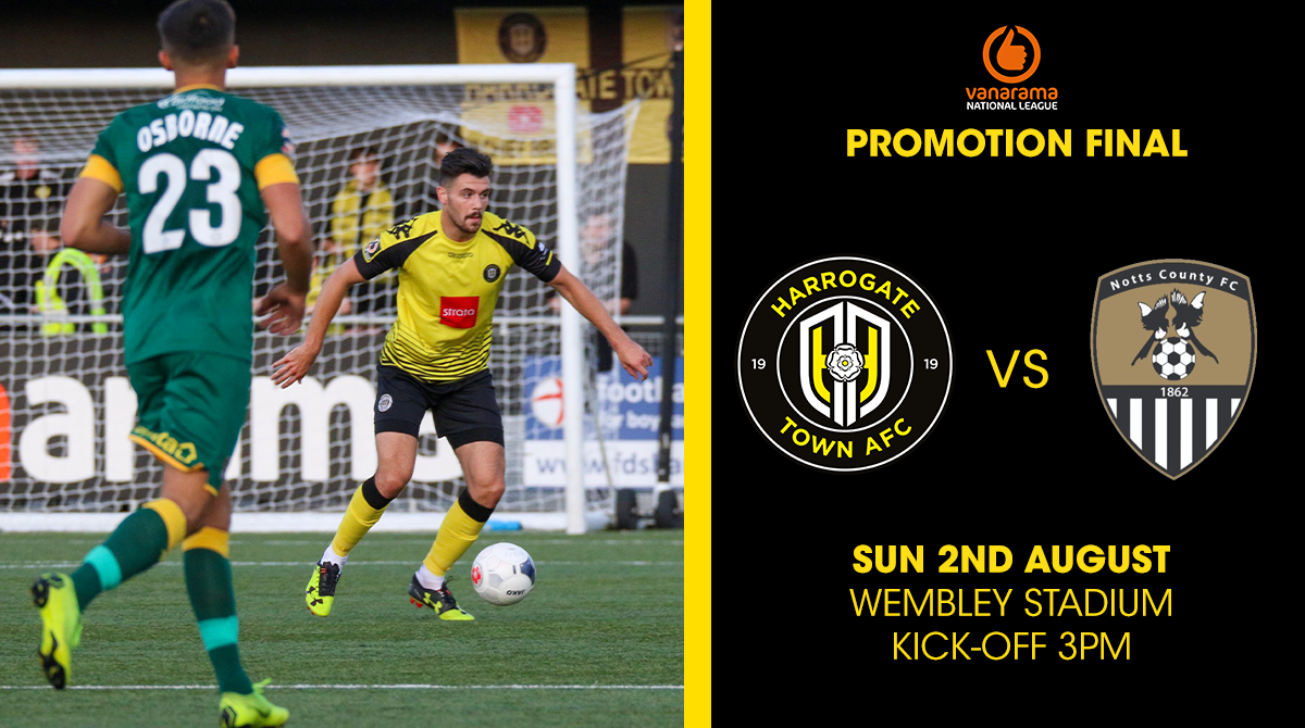 🆚 | Confirmation of next Sunday's Promotion Final...

Town vs <a href="/Official_NCFC/">Notts County FC</a> at Wembley Stadium for a place in the Football League

Bring it on! 💪

#ProudToBeTown