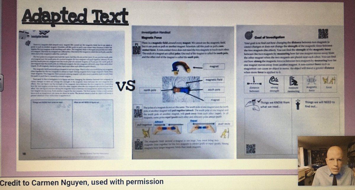 KDavEdu's tweet photo. AMPLIFY (don’t always just simplify). Great example of adapting text for ELs from @Larryferlazzo’s keynote presentation for #VirtuEL. Thanks for sharing this concrete example! https://t.co/409EbJ0oIm
