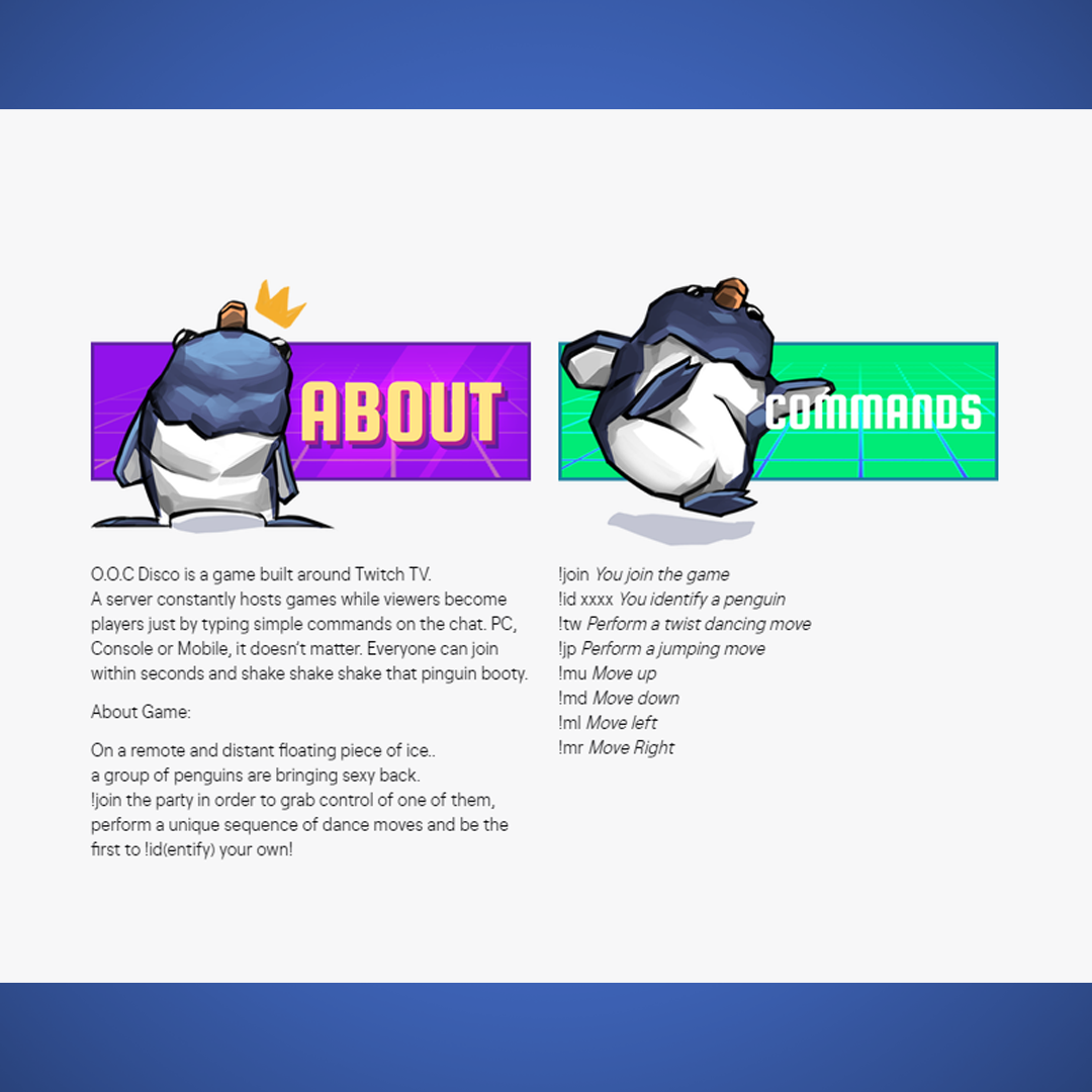Moxvo's tweet photo. Some silly disco dancing penguins for O.O.C Disco Party, a small  twitch game we did for the #GMTK gamejam a couple weeks ago !
 #gamedev #2dart #conceptart #discodancingpenguins https://t.co/TJ2zPL5Ii6