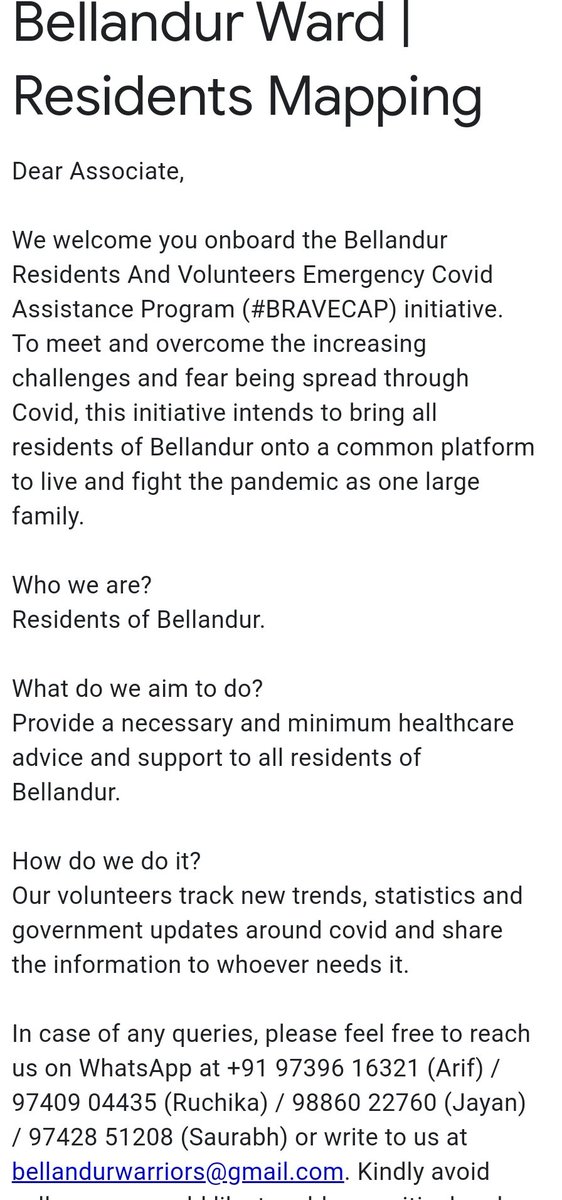 kdevforum's tweet photo. #Bellandur Residents and Volunteers Covid Assistance Program,pls register via below link to learn & collaborate!
ಬೆಳ್ಳಂದೂರು ನಿವಾಸಿಗಳು ಮತ್ತು ಸ್ವಯಂಸೇವಕ ಕೋವಿಡ್ ನೆರವು ಕಾರ್ಯಕ್ರಮ,ಸಹಾಯಕ್ಕೆ ಮತ್ತು ಸಹಕರಿಸಲು
ದಯವಿಟ್ಟು ಕೆಳಗಿನ ಲಿಂಕ್ ಮೂಲಕ ನೋಂದಾಯಿಸಿ.
https://t.co/xB2oZe5424
#BRAVECAP
#Covid19 https://t.co/IvXcZkQhUa