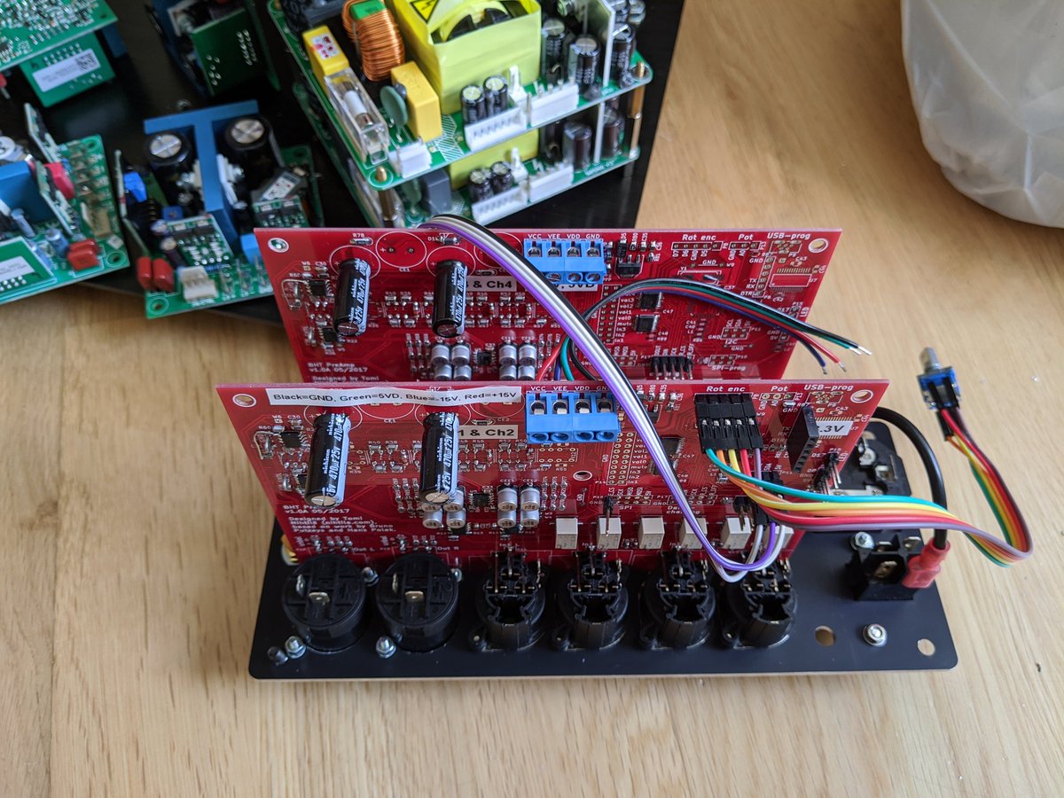 This chassis has seen a few projects as all the holes tell. This is the famous last one!

Reusing chassis, Hypex modules, my preamp boards, and rear panel (replacing some XLRs with Speakons) from different projects to put together one rather beefy unique 4-channel integrated amp.