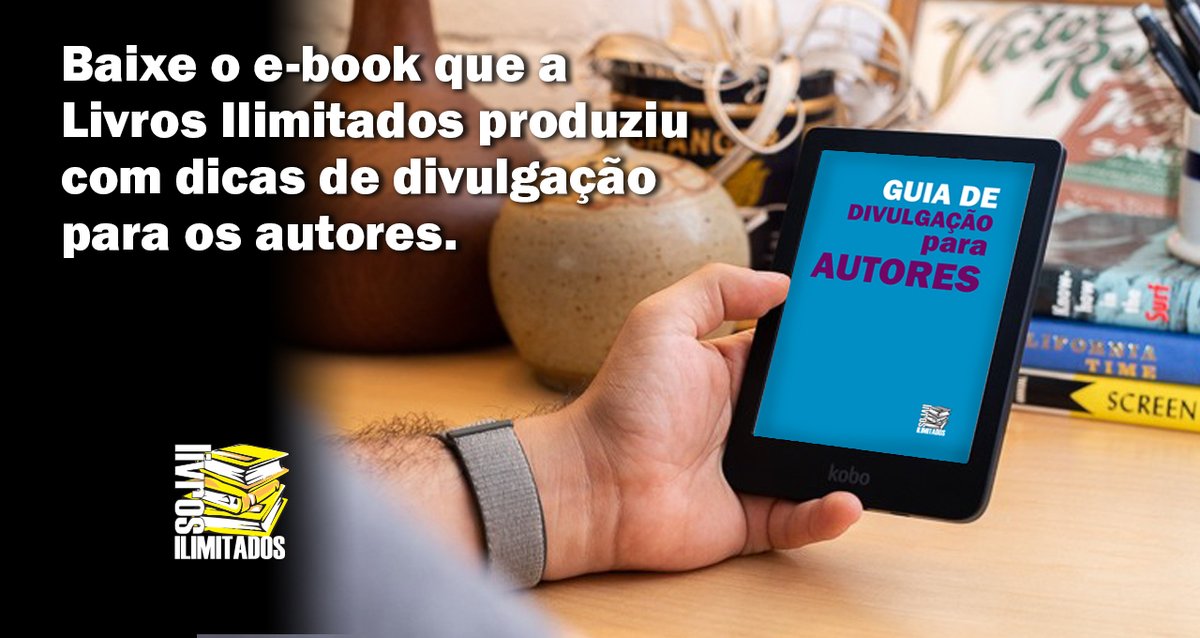 LivroIlimitado's tweet photo. Dessa vez a Livros Ilimitados produziu um Guia de Divulgação para os autores com dicas essencias para sua carreira de escritor. Acesse o link e baixe seu ebook:
https://t.co/VmvrtU35Od https://t.co/CJhnJcqVGZ