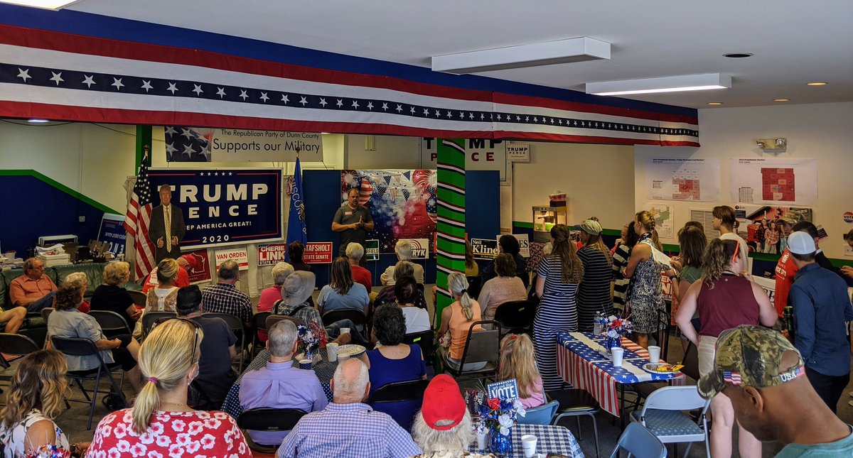 NathanTrueblood's tweet photo. People just keep coming in! 

Over 70 people in rural Wisconsin all here because of our shared support for @realDonaldTrump
#LeadRight https://t.co/ch7a8wpFPd