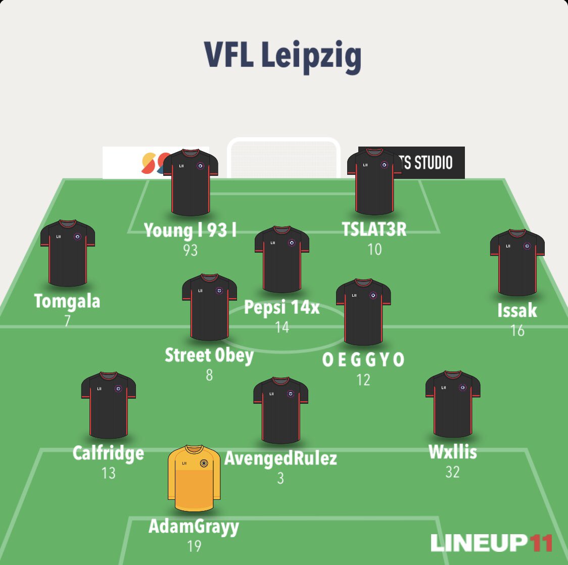 VFLLeipzig's tweet photo. Tonight’s line up...

With @SbrownSg disappearing into a life of alcohol, we’ve had abit of a change around. 

First start for Street 0bey in the midfield, and an appearance for @LMaitreSeanMCFC in CAM. 

@TheVFL_ https://t.co/3XsI3ttZPR