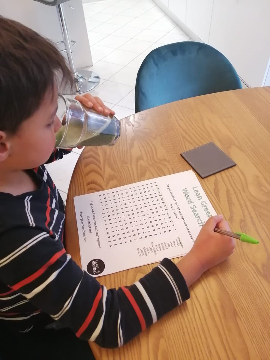 LeanGreens's tweet photo. Thank you, Kathryn, for sharing these awesome photos with us! 💚

Milo getting stuck into his Lean Greens word search whilst enjoying a glass of Lean Greens! 🥦📝

Tag us with your photos of you and your word search! https://t.co/Ymap7dl3QH