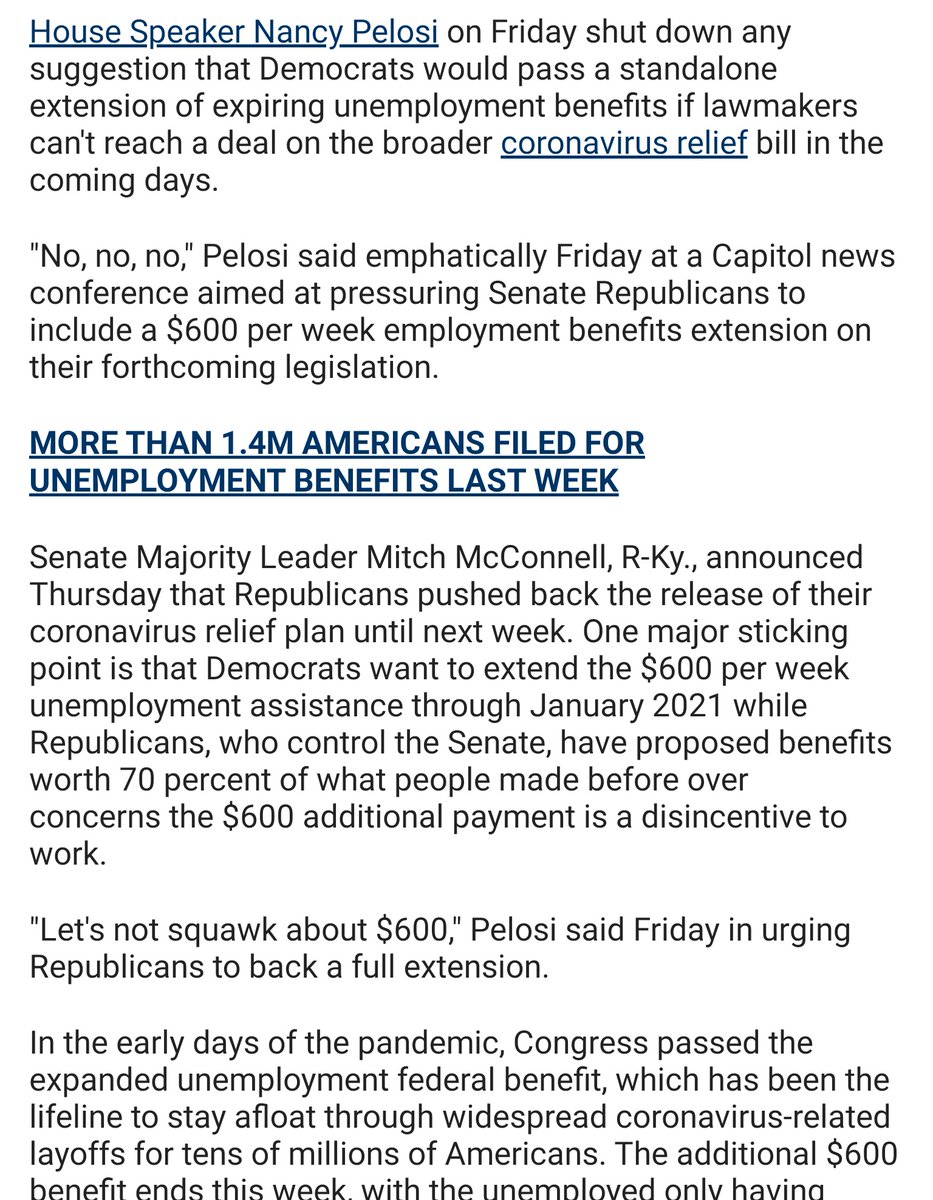 pattiforpeace's tweet photo. @MarkPocan @repmarkpocan @littlemeanj9 I'm not buying this. If republicans are barking, too bad. You've had WEEKS to negotiate this.
Every House and Senate member who supports #UI should be protesting. Instead y'all are PAID and going on break.
Eviction moratorium also expired. Wtaf is going on?
. https://t.co/6UivvJwvAD