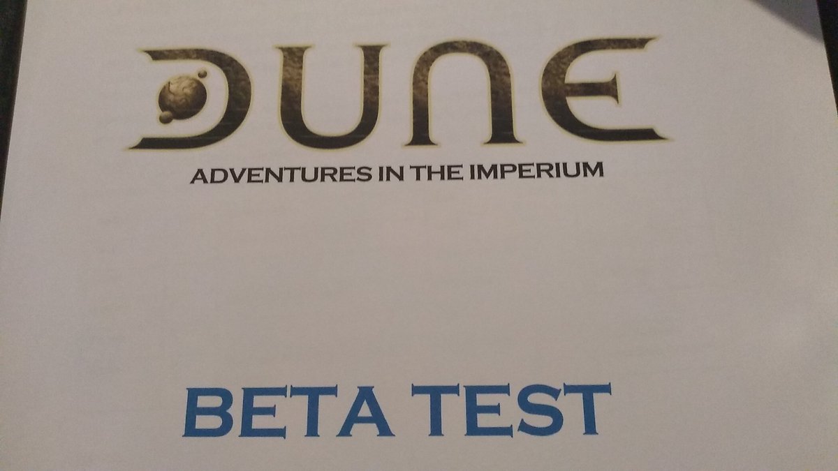 ClubKritik's tweet photo. Betatesteando el nuevo juego de #DuneAdventuresInTheImperium con el sistema #2d20 de @Modiphius con su partida #Desertfall :3 https://t.co/PoYAMKFtV3