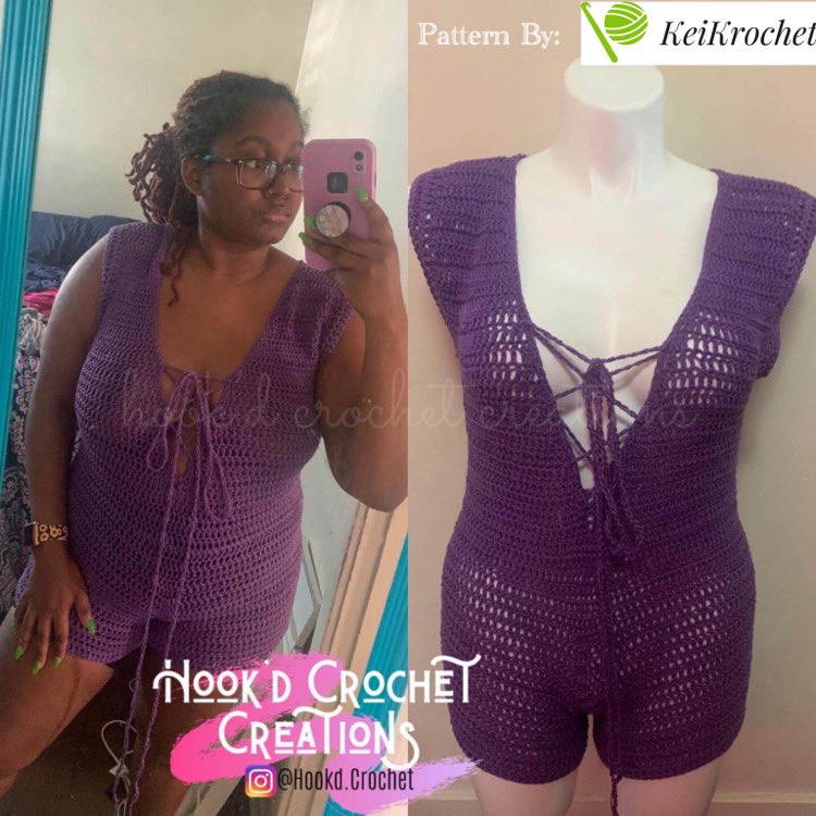 KeiKrochet's tweet photo. Plus Size Friendly Romper. 
Pattern By me !! 💕💕 
#KeiKrochet #Crochet #Handmade #FibertArtist #CustomMade #TakingOrders 
https://t.co/Eiq9qPdp5q 
https://t.co/MGwT7tgWKZ https://t.co/5EfCFBUlNF