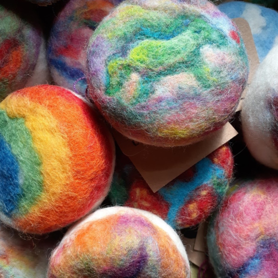 Excited! A couple of my felted soaps are currently on display for the first time at the Richfield Municipal Center!