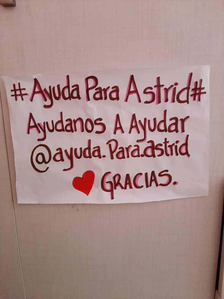 mafstta's tweet photo. Queremos llegar a todos lados, que se conozca su historia para así más gente pueda ayudarla. Entonces,si puedes tomarte un minuto para hacer este cartelito y postearlo con el #AyudaParaAstrid no te cuesta nada y para Astrid puede ser todo. Desde #puertoordaz, les pedimos su ayuda https://t.co/AfpjYZFbGQ