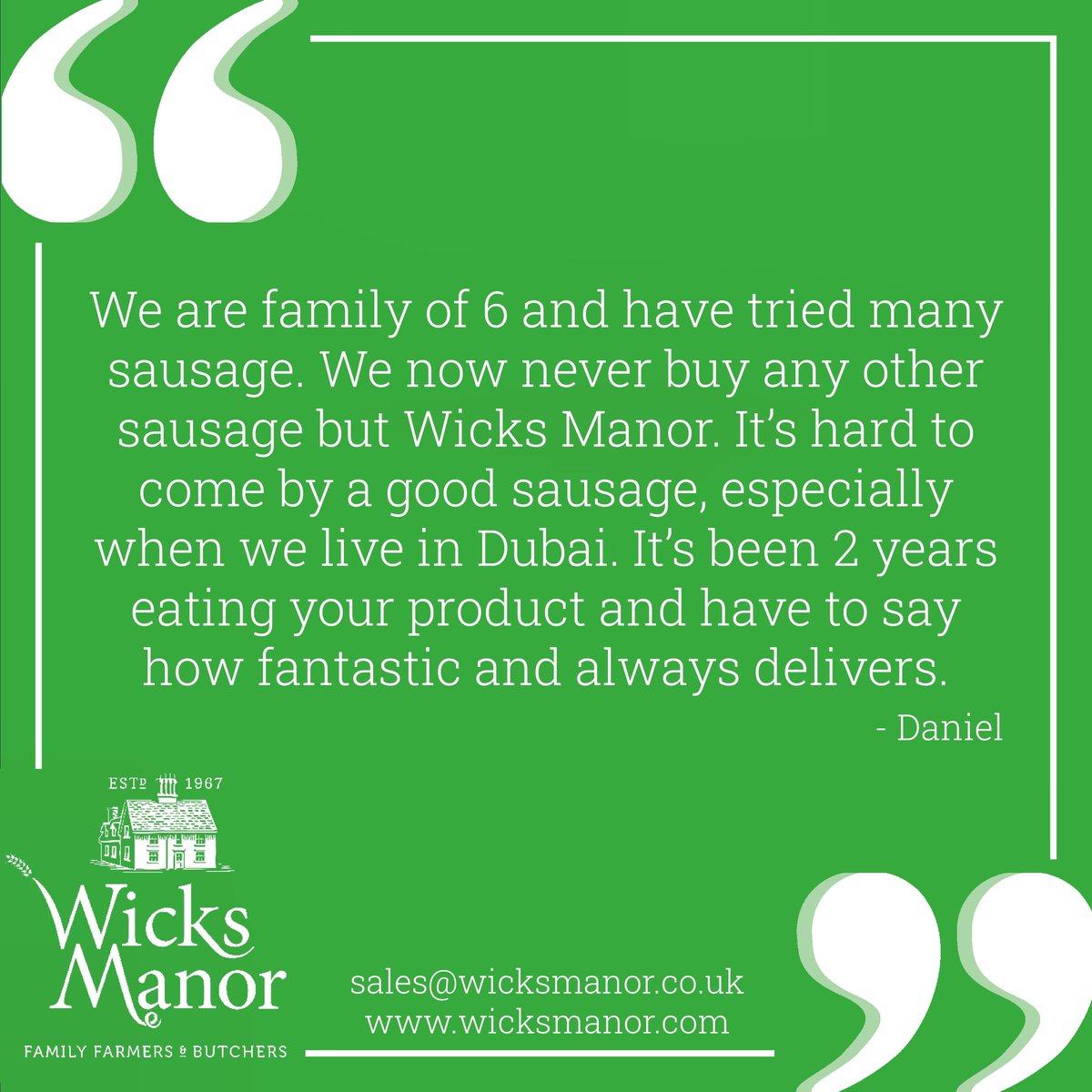 Wicks Manor (@wicksmanorfarm) on Twitter photo We love getting feedback from our customers! 👏
#wicksmanor #local #support #code #Farm #Food #Customers #Reviews #Feedback #Quote #RedTractor #Pork #Delivery #Offer #WeAreWicksManor We love getting feedback from our customers! 👏
#wicksmanor #local #support #code #Farm #Food #Customers #Reviews #Feedback #Quote #RedTractor #Pork #Delivery #Offer #WeAreWicksManor