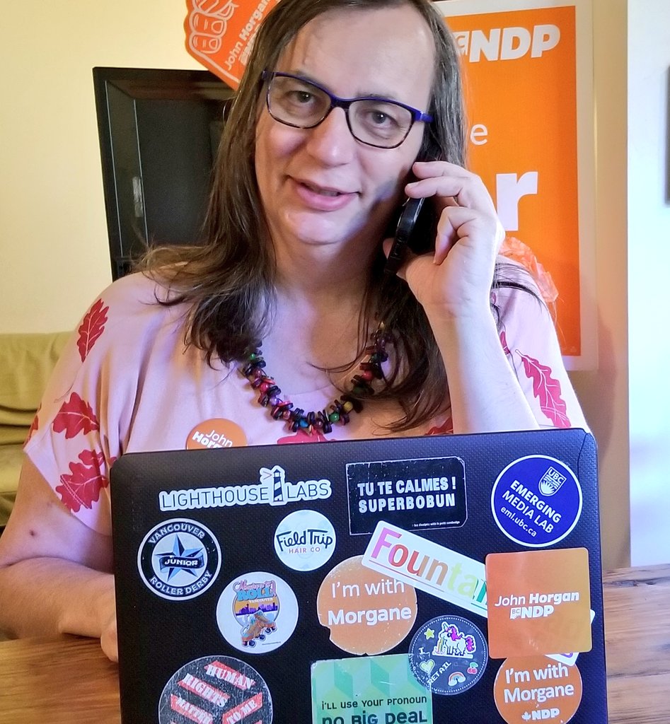 MorganeOgerBC's tweet photo. Spending a wonderful morning listening to #Vancouver-#FalseCreek constituents give feedback today.
People are telling me how good a job @jjhorgan and the #bcndp government are doing.
Thank you to all the volunteers that are calling BC-wide!!!
🧡🧡🧡🍊🍊🍊
#bcndpaction https://t.co/vckLDRm3Aa