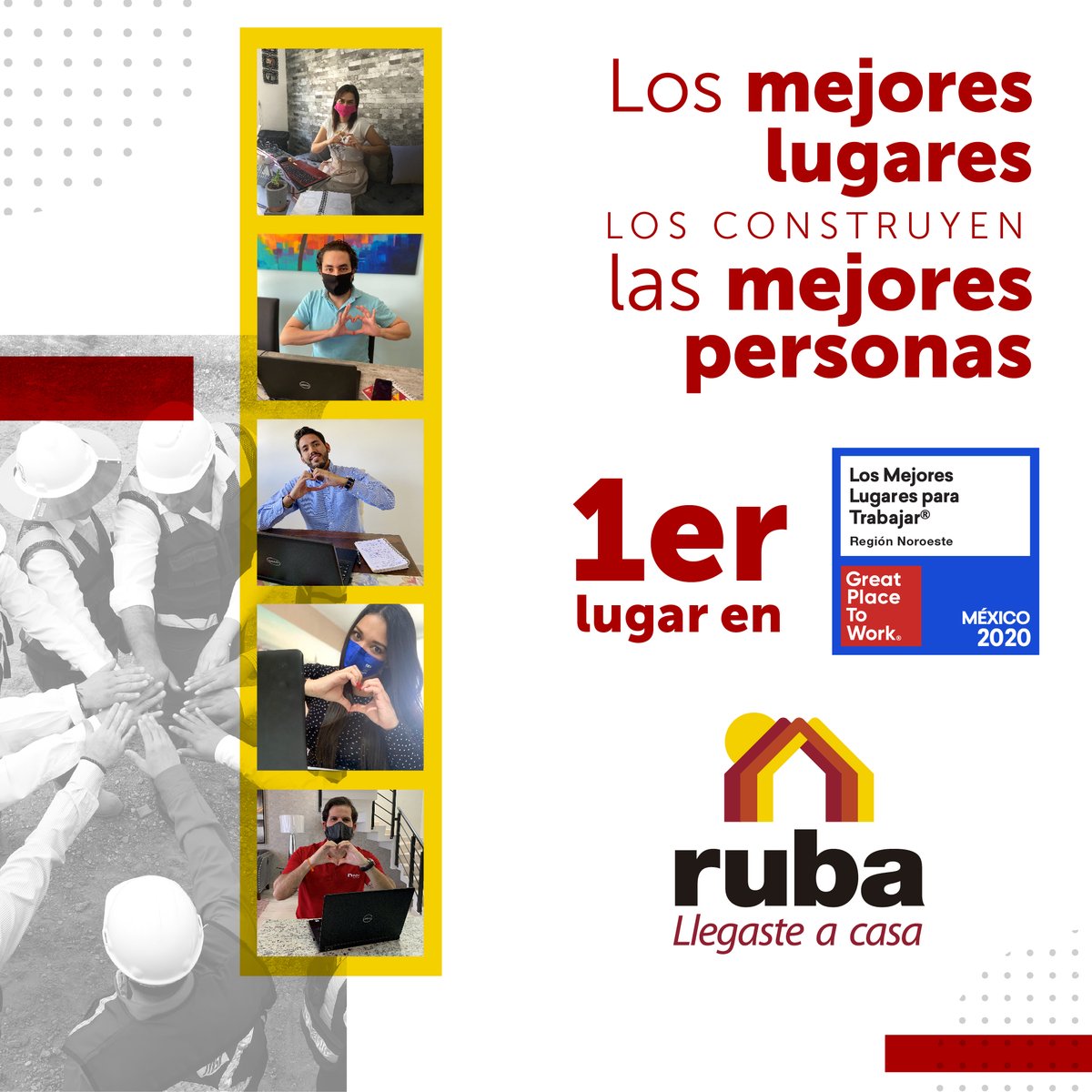 CasasRuba's tweet photo. 🥇 ¡Los mejores lugares son construidos por las mejores personas! 💪 #YoMeQuedoEnCasaRuba🏡 
#weareGPTW #LosMejores2020 #RankingRegional #GPTW4ALL https://t.co/css0rNtkyN