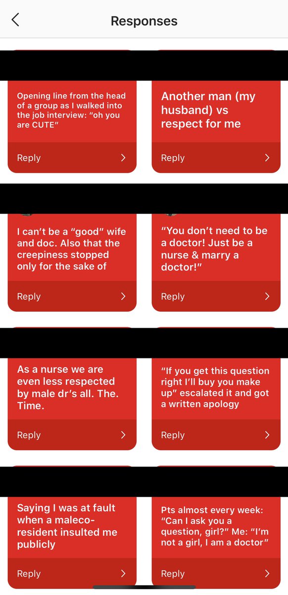 How pervasive is sexism in medicine today? I asked my female Instagram folllwers: doctors, nurses, NPs, PAs, if I could anonymously share their responses to the question “What has been your experience with sexism in medicine?”... everyone should read every... single... word.